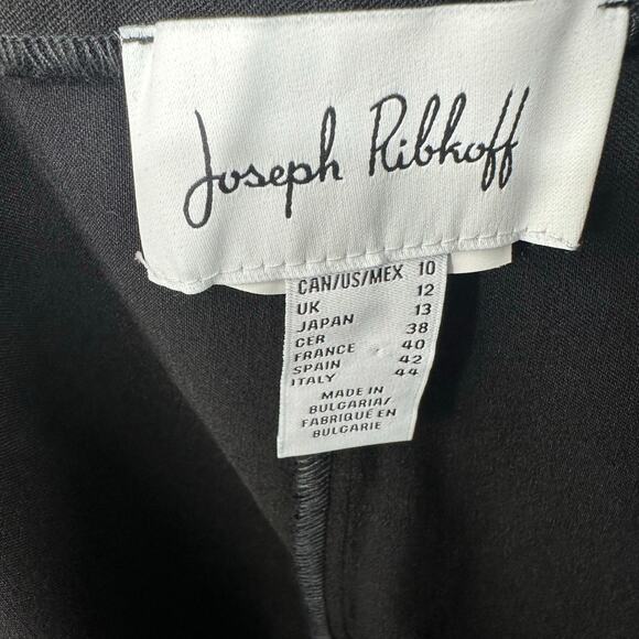 Joseph‎ Ribkoff Size 10 Pull On Pants Black Embroidered Cuffs Casual Comfortable - Picture 5 of 5